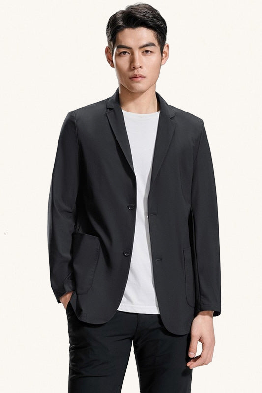 MONSEN Suitory Ice-Silk Waffle Lightweight Blazer in Silk Blend product image