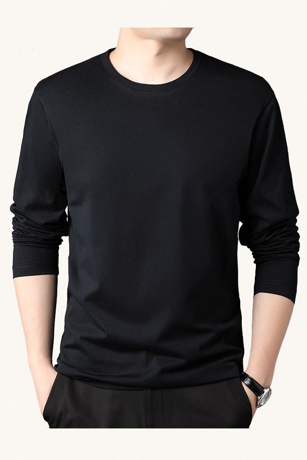MONSEN Suitory Long Sleeve Crewneck T-Shirt in Cotton product image