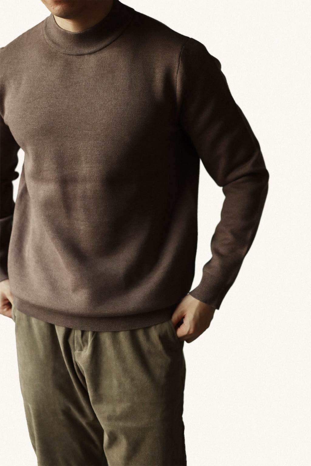 MONSEN Suitory Mid-Neck Ribbed Knit in Cotton product image