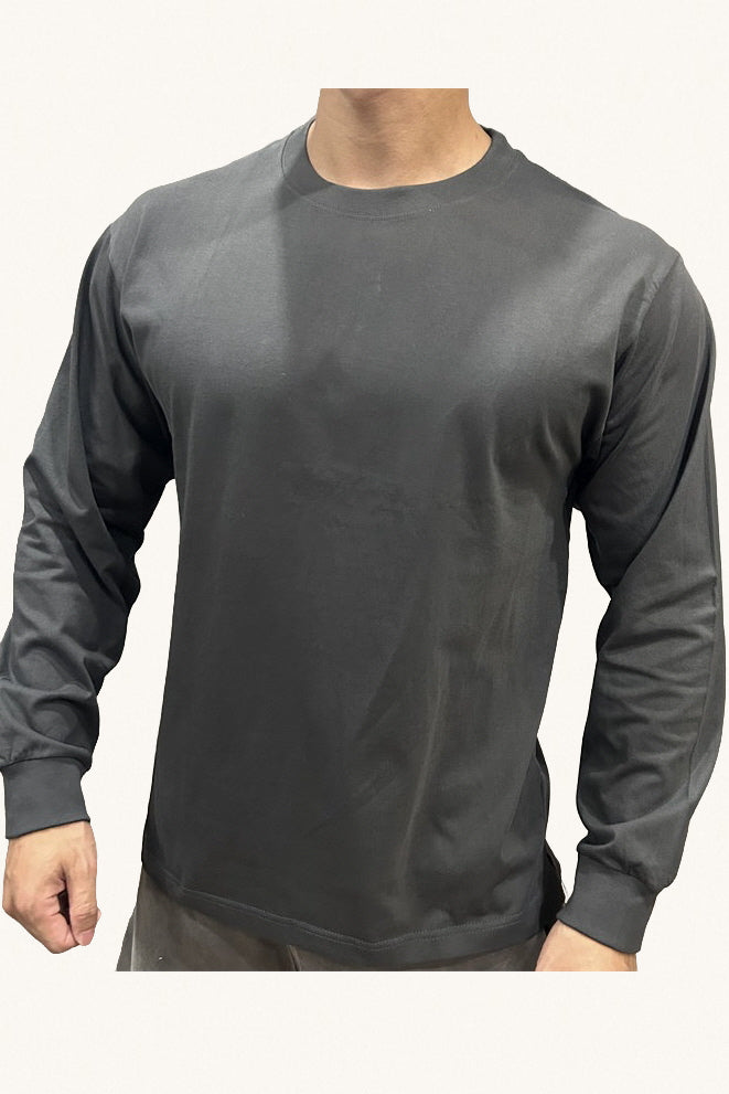 MONSEN Suitory Cotton Long Sleeve Crewneck T-Shirt product image