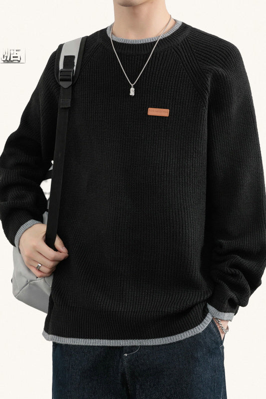 MONSEN Suitory Faux Two-Piece Crewneck Sweater in Performance Blend product image