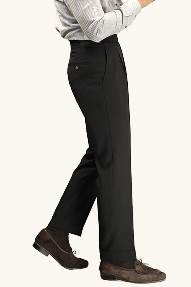 MONSEN Suitory Single-Pleated Trousers in Performance Blend product image