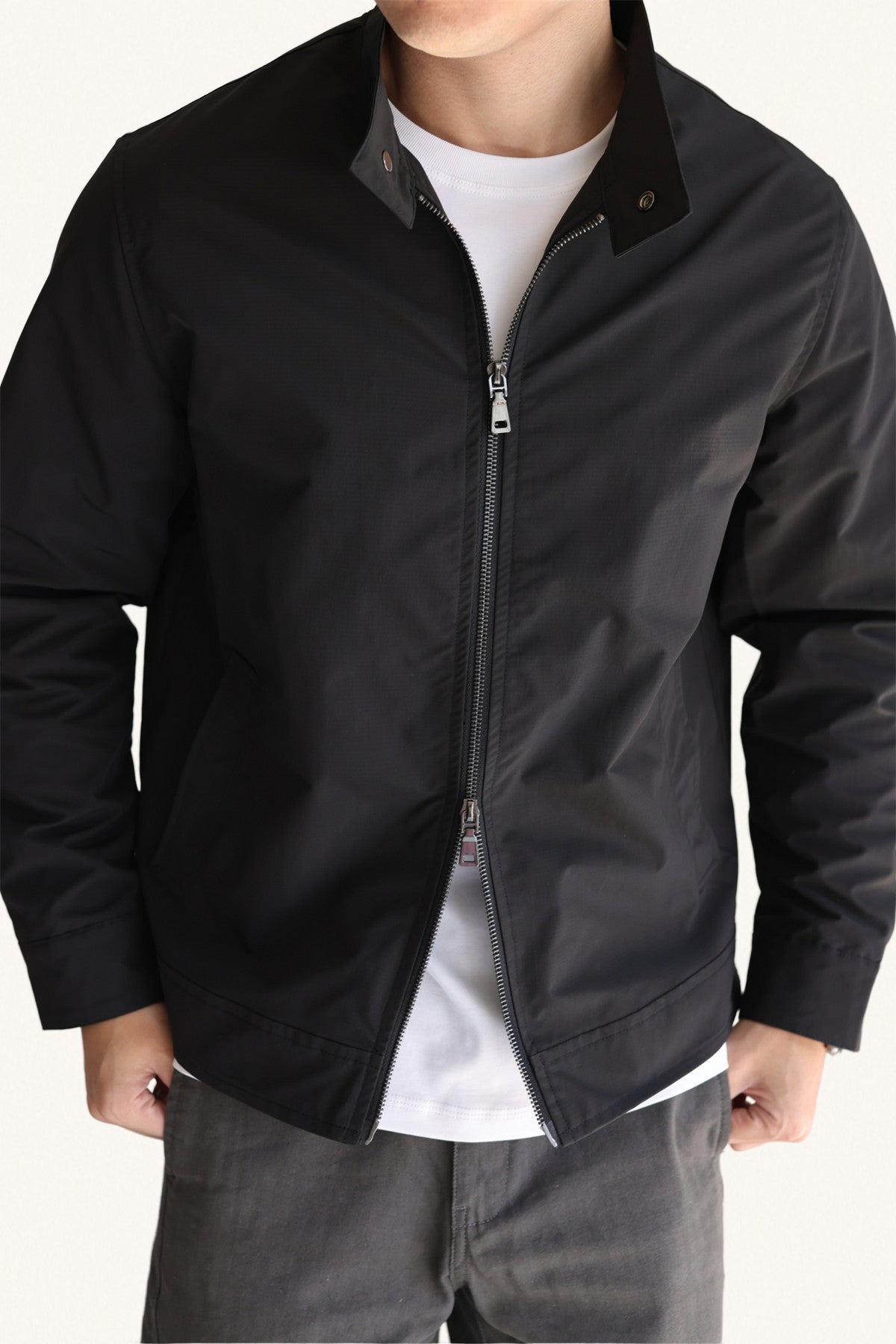 MONSEN Suitory Lightweight G9 Harrington Subtle Jacket in Performance Blend product image