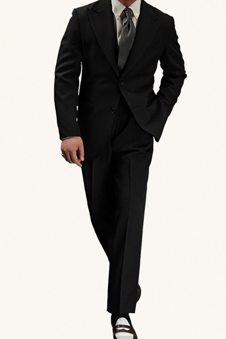 MONSEN Suitory Naples Retro Peaked Lapel Suit in Performance Blend product image