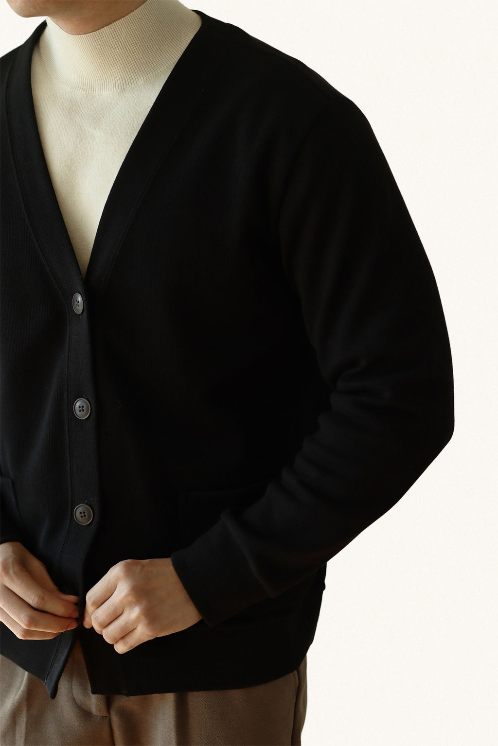 MONSEN Suitory Air-Layer Cotton Knit Cardigan product image