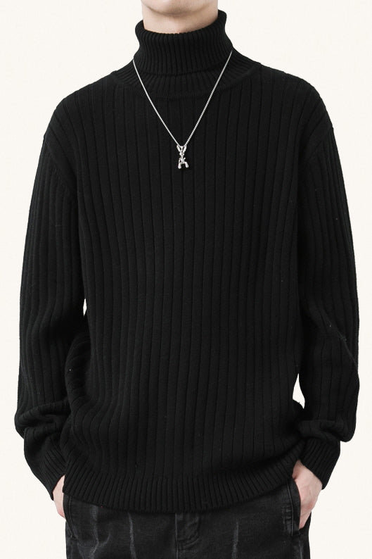 MONSEN Suitory Cotton Turtleneck Stretch Sweater product image