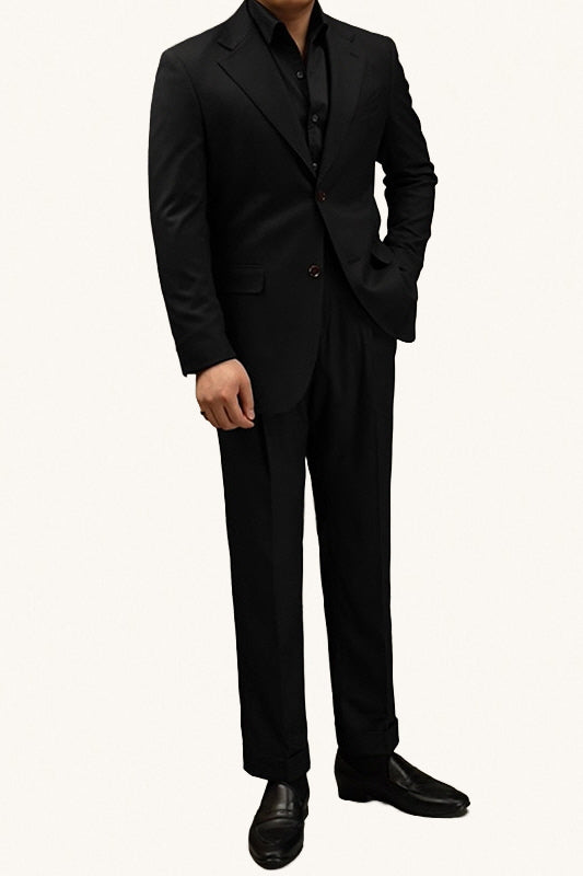 MONSEN Suitory Double-Breasted Peak Lapel Suit Set in Wool product image