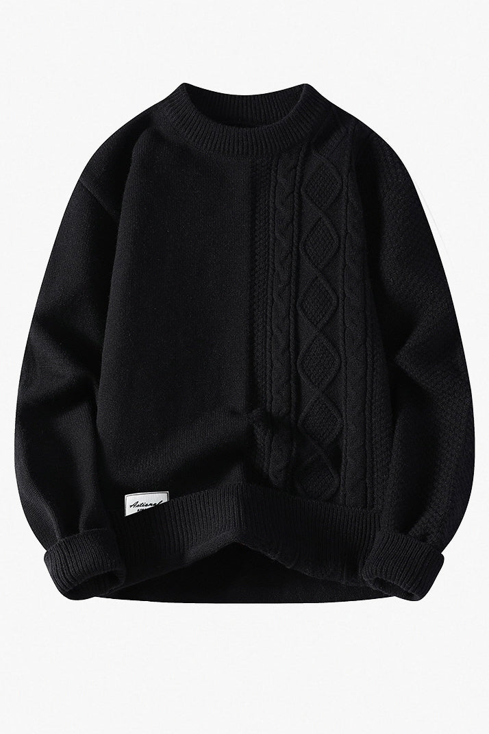 MONSEN Suitory Lazy-Slim Cable Sweater in Performance Blend product image