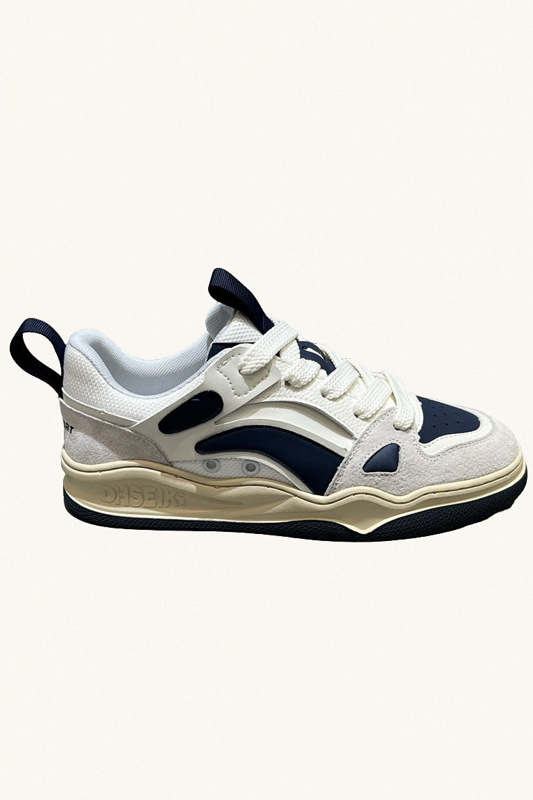 MONSEN Suitory White Low-Top Court Sneakers in Leather product image