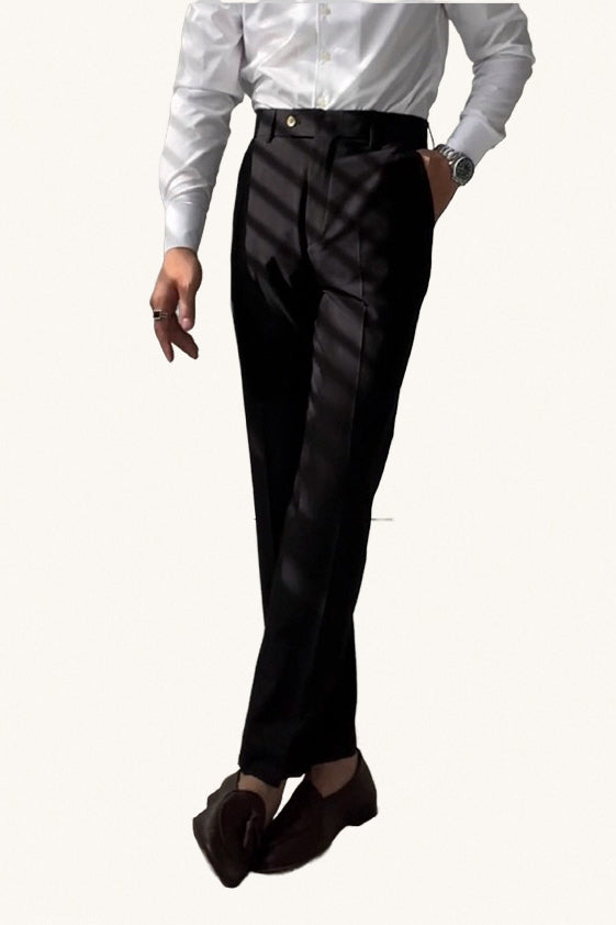 MONSEN Suitory Wrinkle-Resistant Textured Trousers in Performance Blend product image