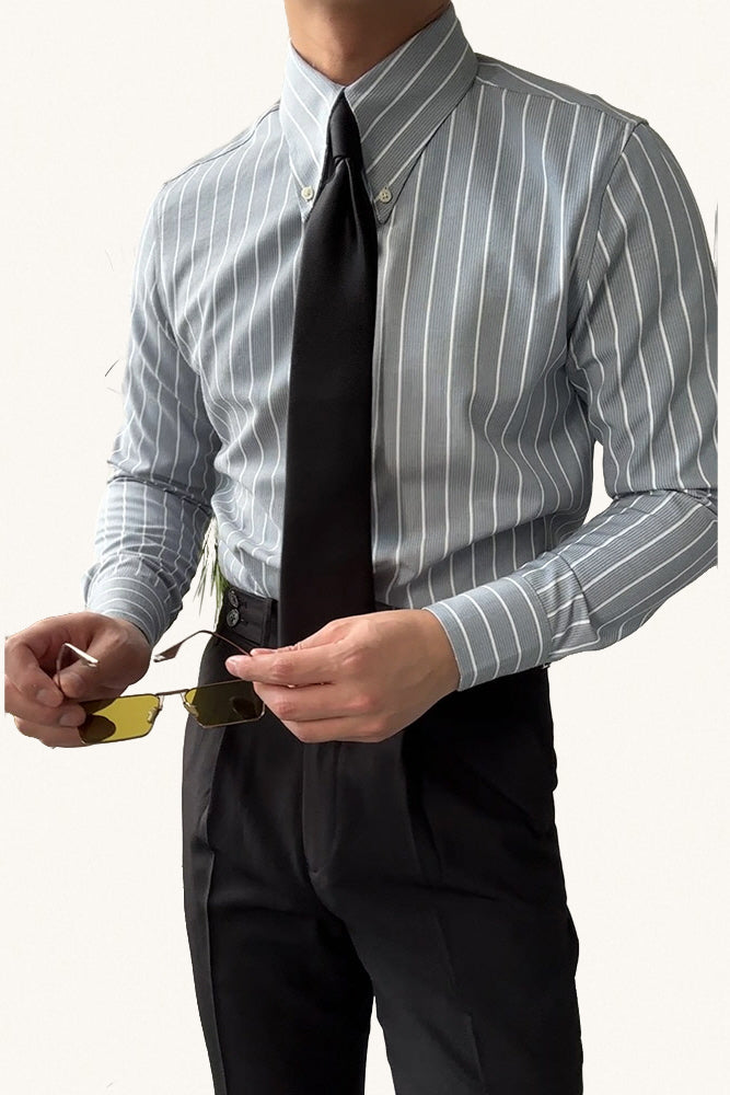 MONSEN Suitory Italian Vintage Striped Shirt in Cotton product image