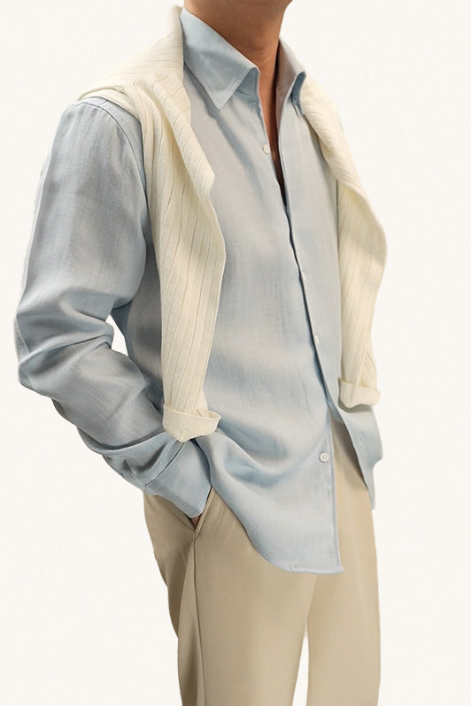 MONSEN Suitory One-Piece Collar Linen Shirt product image