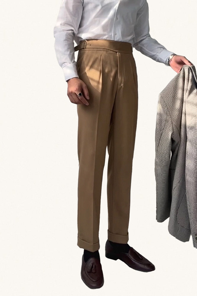 MONSEN Suitory Neapolitan High-Waist Straight Trousers in Performance Blend product image
