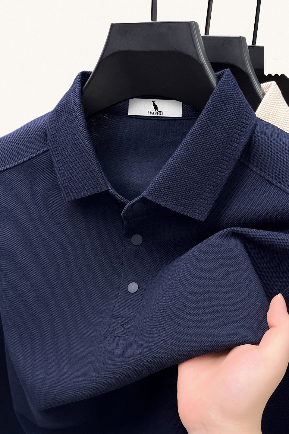 MONSEN Suitory Cotton-Blend Long-Sleeve Polo product image