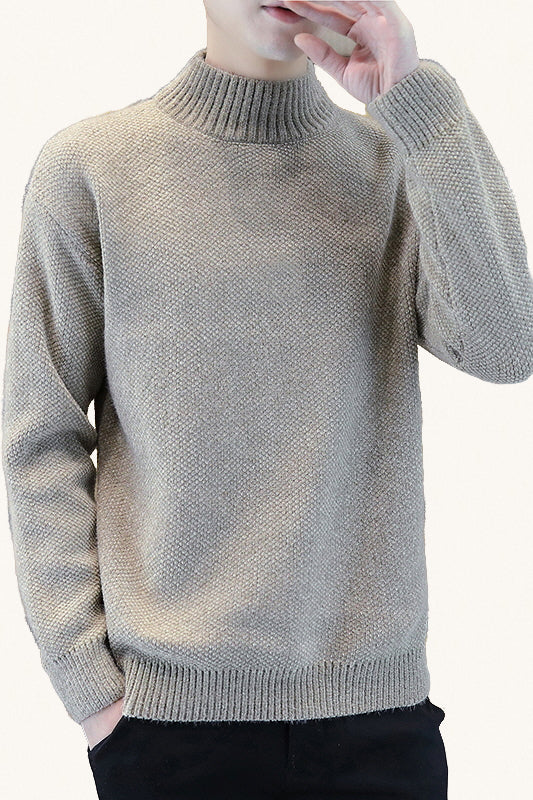 MONSEN Suitory Mock-Neck Fleece Chenille Sweater in Fleece-Lined product image