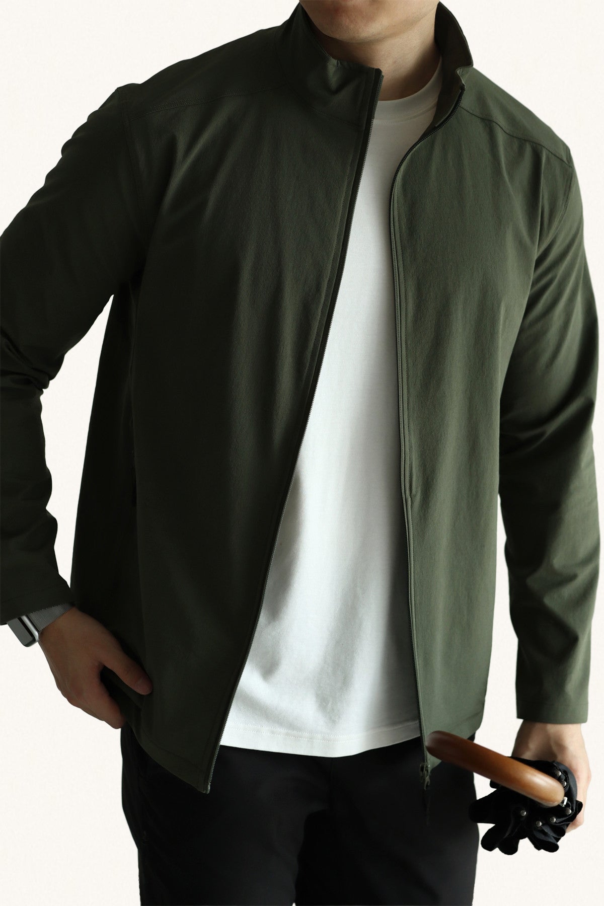 MONSEN Suitory Woven Quick-Dry 4-Way Stretch Outerwear Jacket in Denim product image