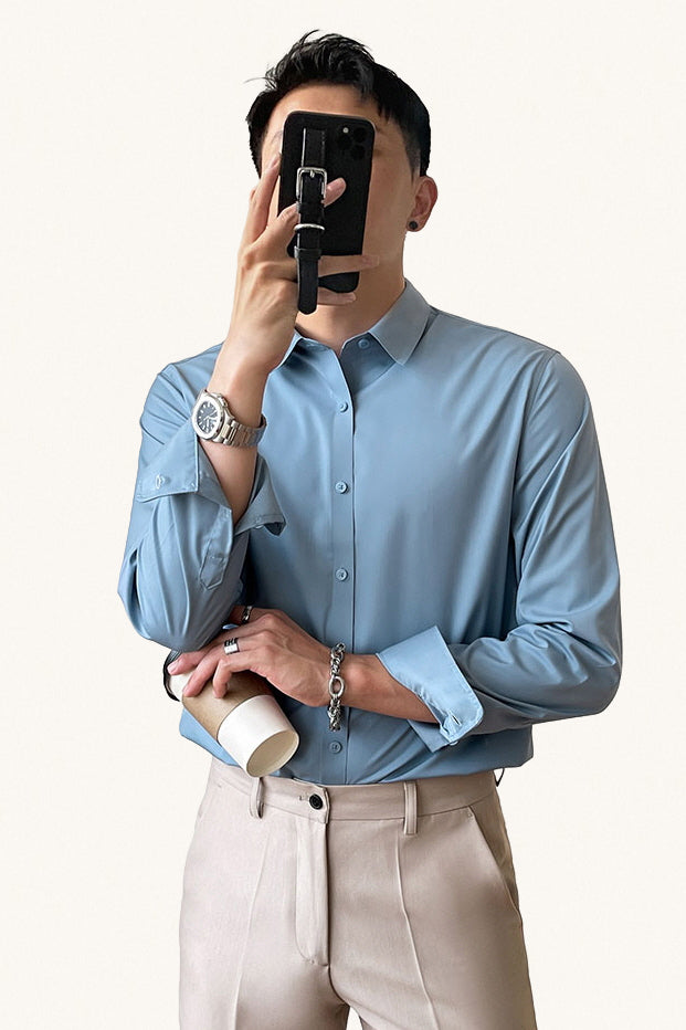MONSEN Suitory Bamboo-Blend Wrinkle-Free Shirt in Bamboo Blend product image