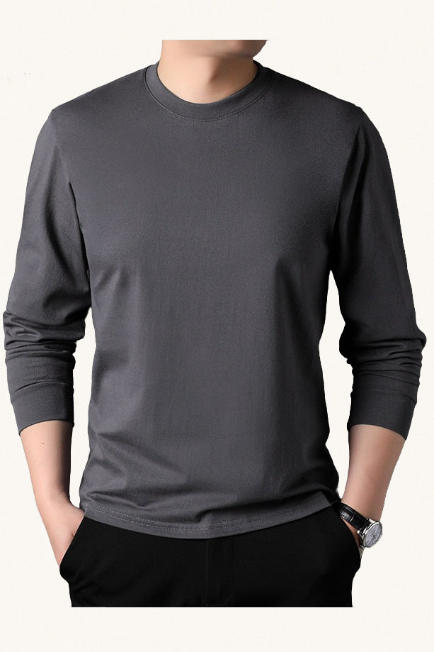 MONSEN Suitory Long Sleeve Crewneck T-Shirt in Cotton product image