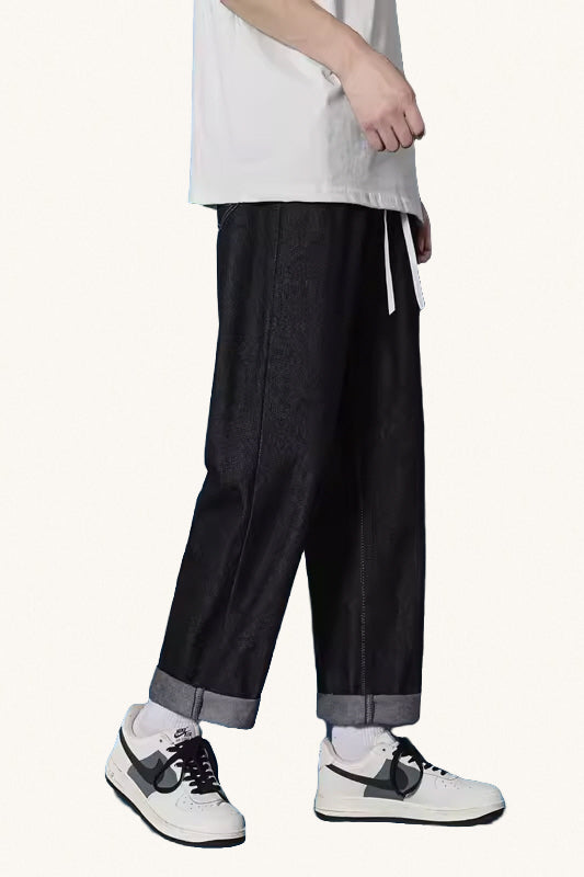 MONSEN Suitory Fleece-Lined Straight-Leg Jeans product image