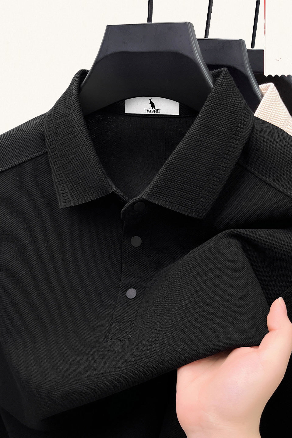 MONSEN Suitory Cotton-Blend Long-Sleeve Polo product image