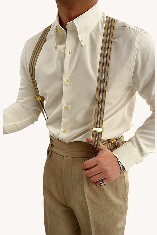 MONSEN Suitory Retro Oxford Non-Iron Wide Collar Shirt in Cotton product image
