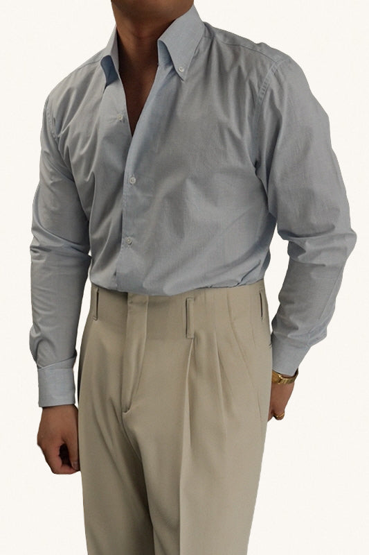 MONSEN Suitory Linen-Cotton One-Piece Collar Shirt product image