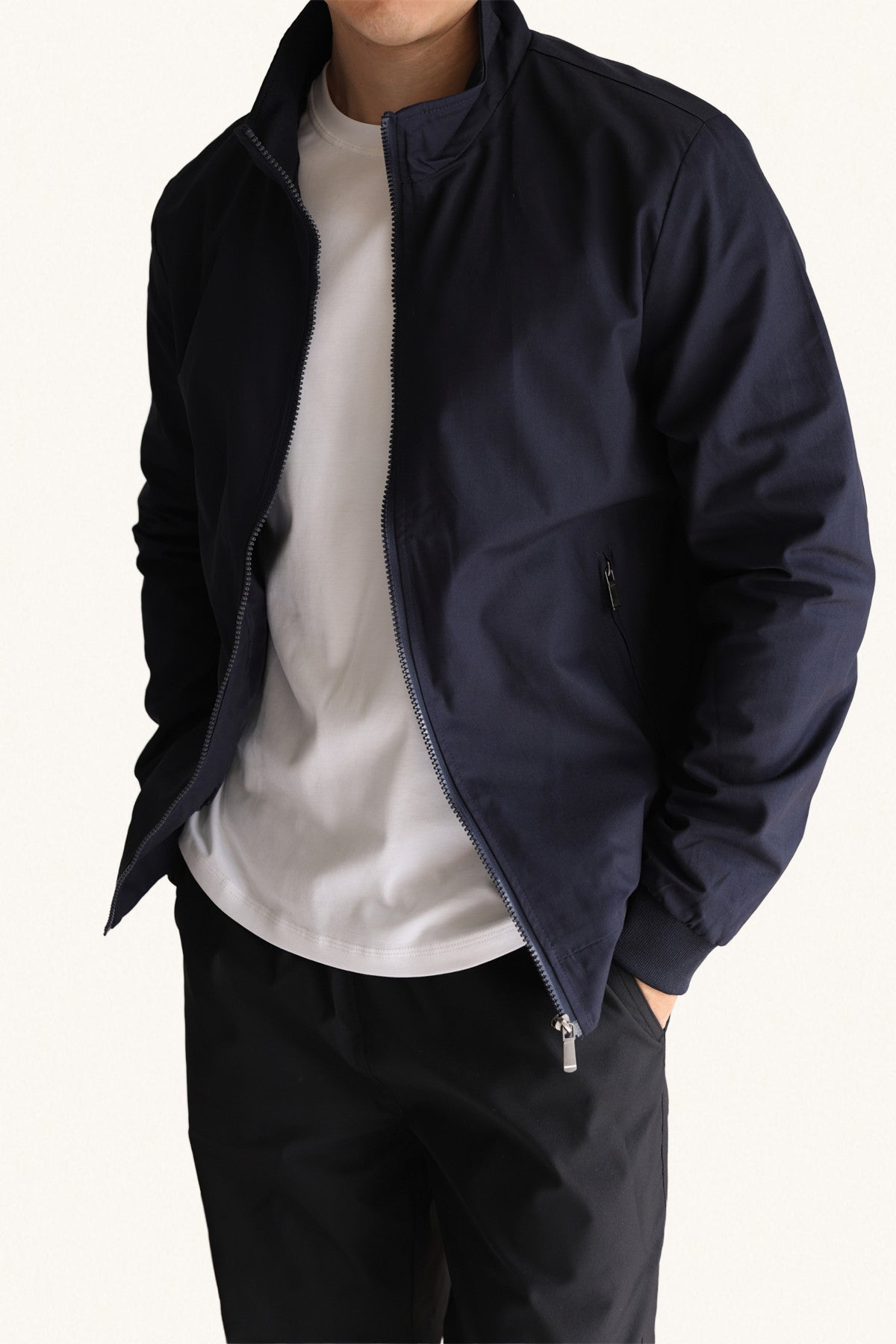 MONSEN Suitory Lightweight G9 Harrington Stand Collar Jacket in Performance Blend product image