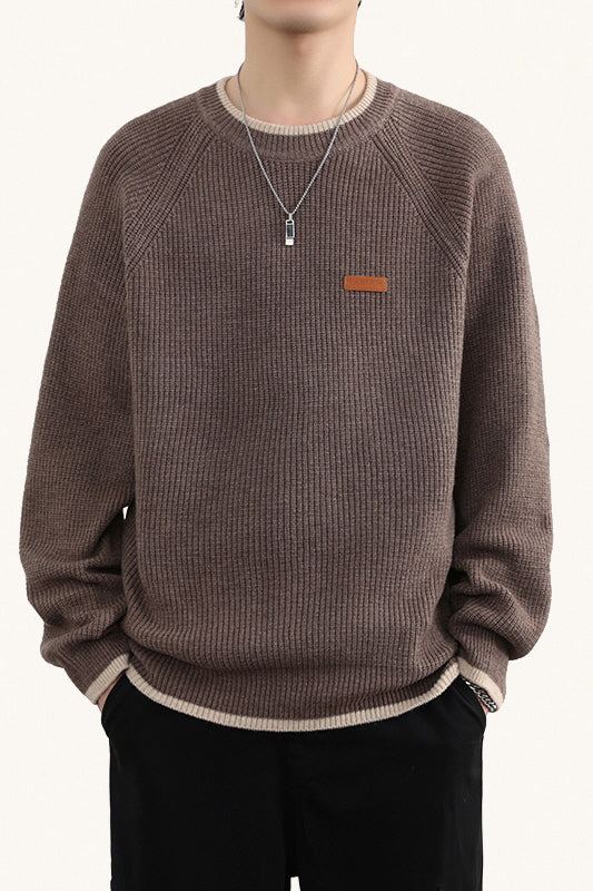 MONSEN Suitory Faux Two-Piece Crewneck Sweater in Performance Blend product image