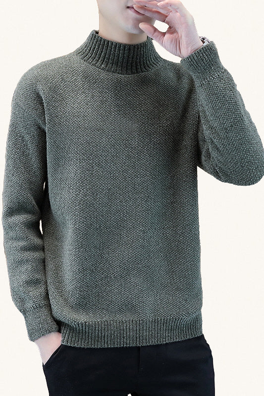 MONSEN Suitory Mock-Neck Fleece Chenille Sweater in Fleece-Lined product image