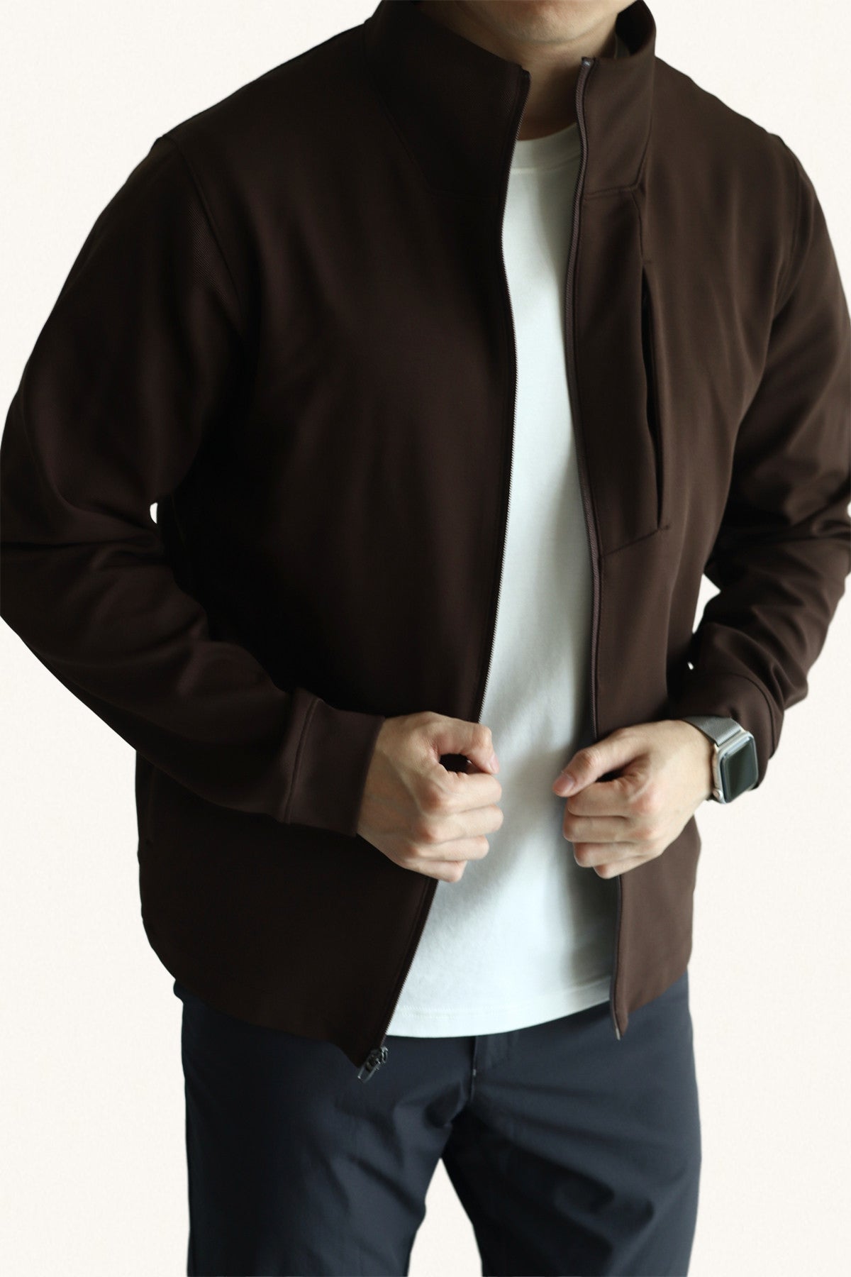 MONSEN Suitory 4-Way Stretch Stand-Collar Outerwear Jacket in Performance Blend product image