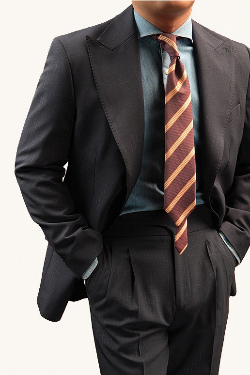 MONSEN Suitory Peak Lapel Formal Business Suit in Performance Blend product image