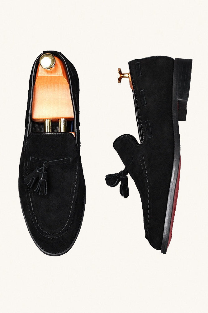 MONSEN Suitory Genuine Suede Tassel Loafers product image