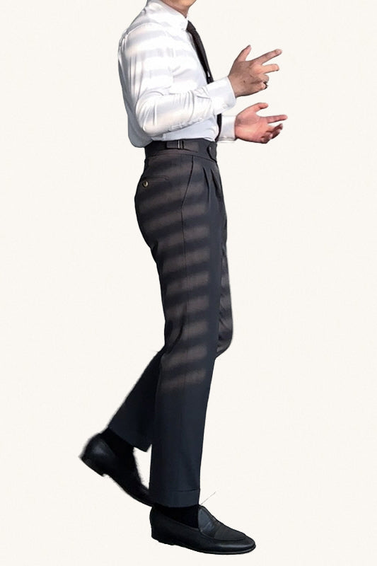MONSEN Suitory Neapolitan High-Waisted Trousers in Performance Blend product image