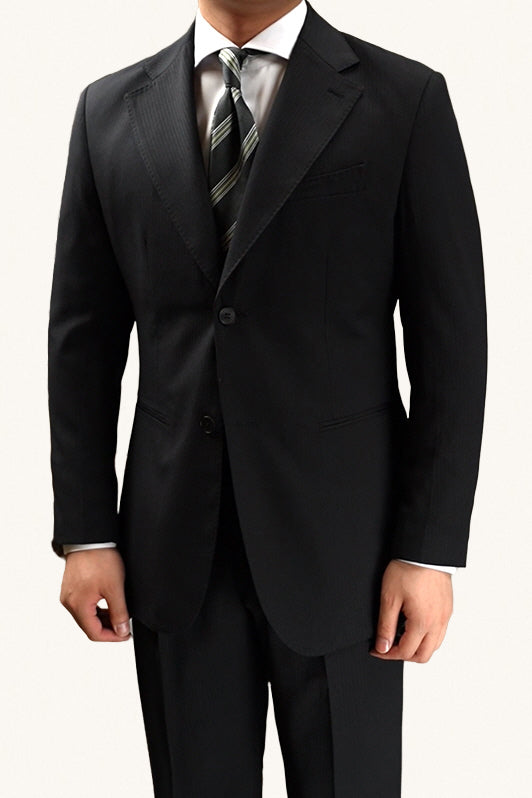 MONSEN Suitory Napoli Navy Dark-Stripe Suit in Wool product image