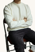 MONSEN Suitory Mid-Neck Ribbed Knit in Cotton front view