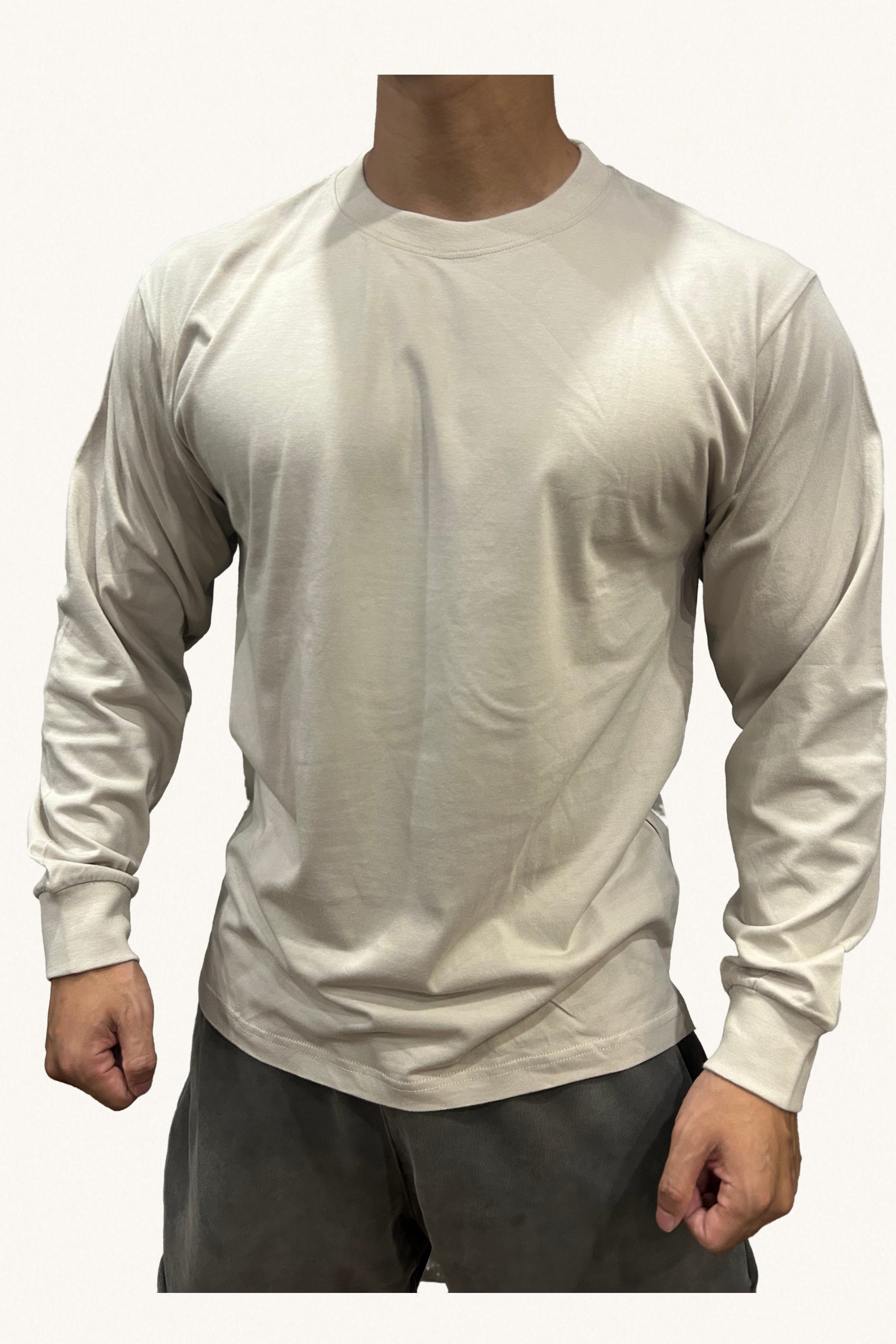 MONSEN Suitory Cotton Long Sleeve Crewneck T-Shirt product image