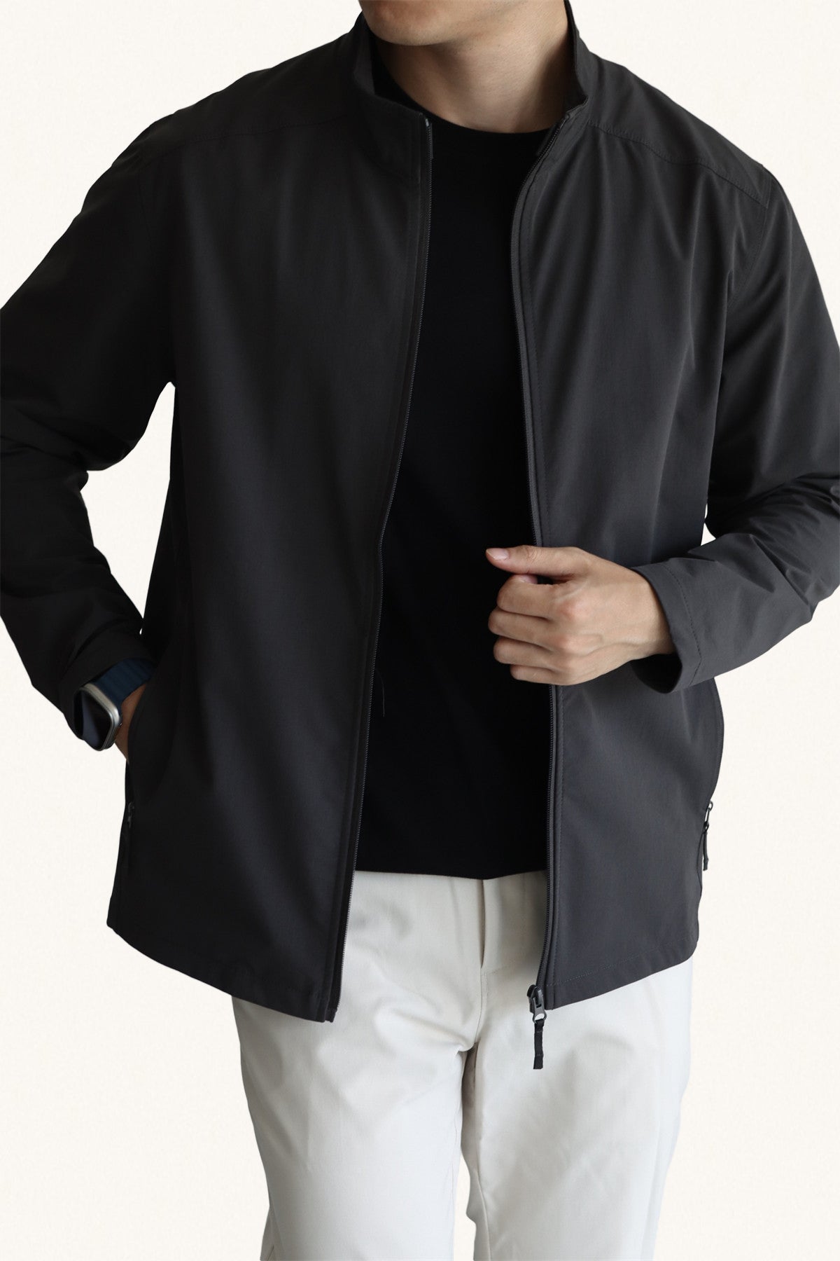 MONSEN Suitory Woven Quick-Dry 4-Way Stretch Outerwear Jacket in Denim product image