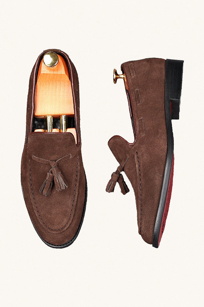 MONSEN Suitory Genuine Suede Tassel Loafers product image