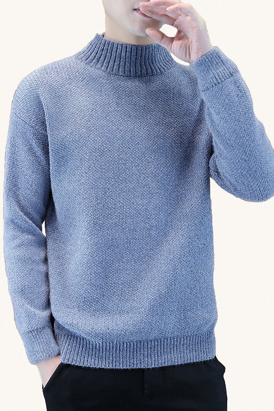 MONSEN Suitory Mock-Neck Fleece Chenille Sweater in Fleece-Lined product image