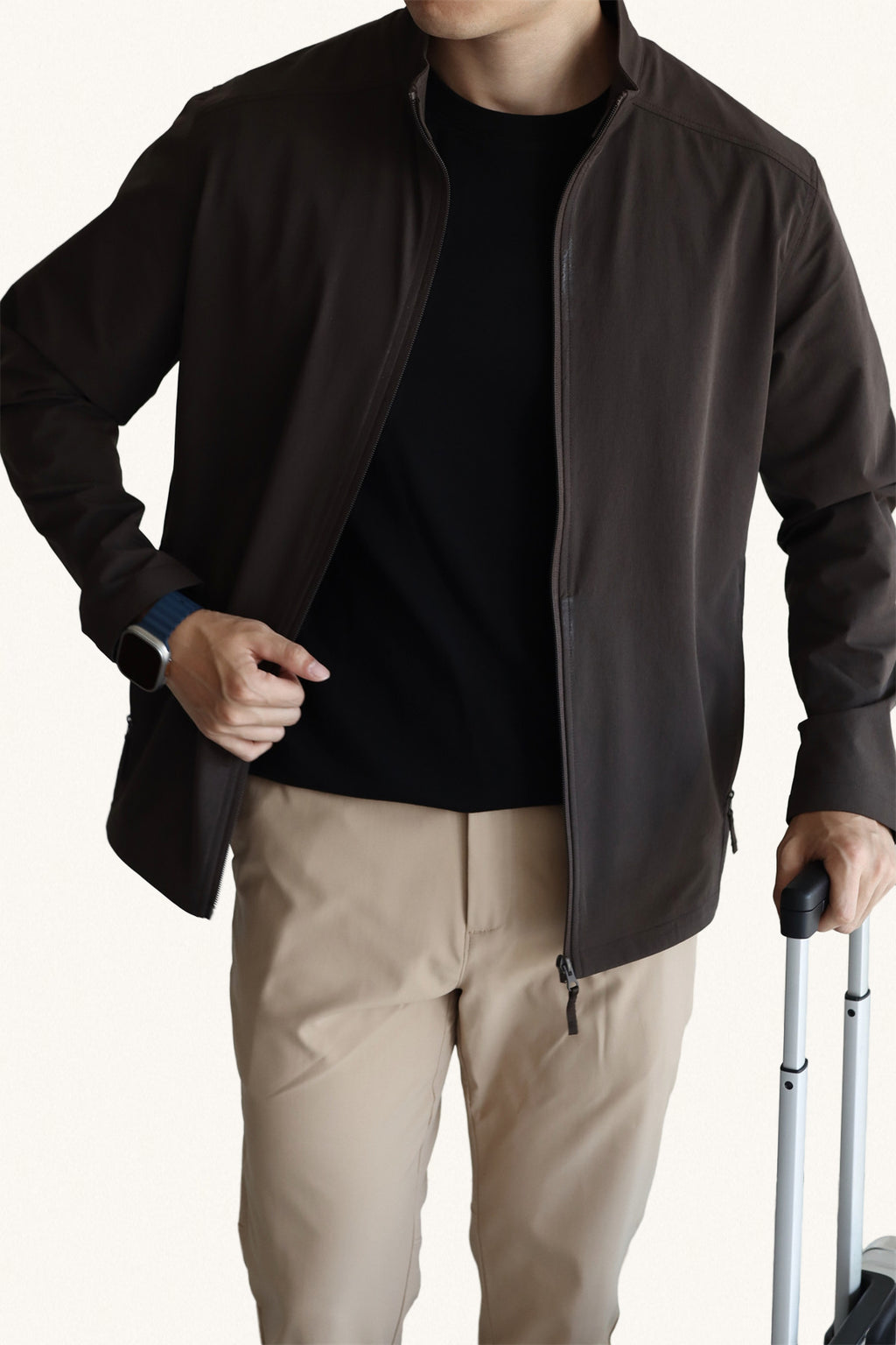 MONSEN Suitory Woven Quick-Dry 4-Way Stretch Outerwear Jacket in Denim product image