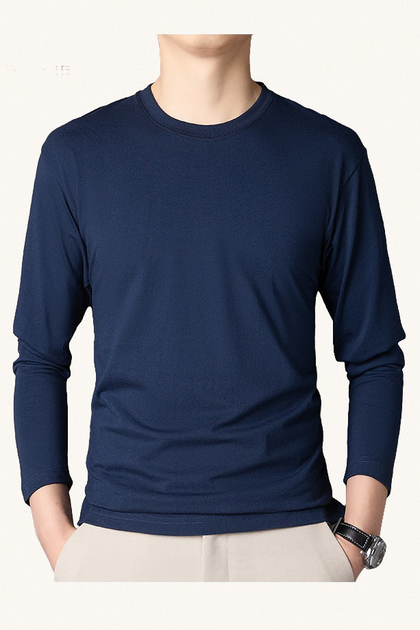 MONSEN Suitory Long Sleeve Crewneck T-Shirt in Cotton product image