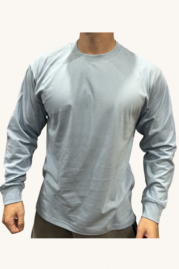 MONSEN Suitory Cotton Long Sleeve Crewneck T-Shirt product image
