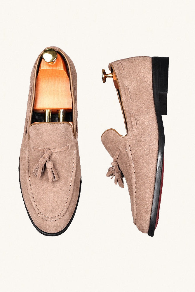 MONSEN Suitory Genuine Suede Tassel Loafers product image