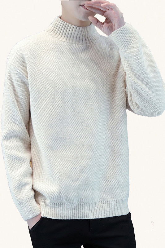 MONSEN Suitory Mock-Neck Fleece Chenille Sweater in Fleece-Lined product image