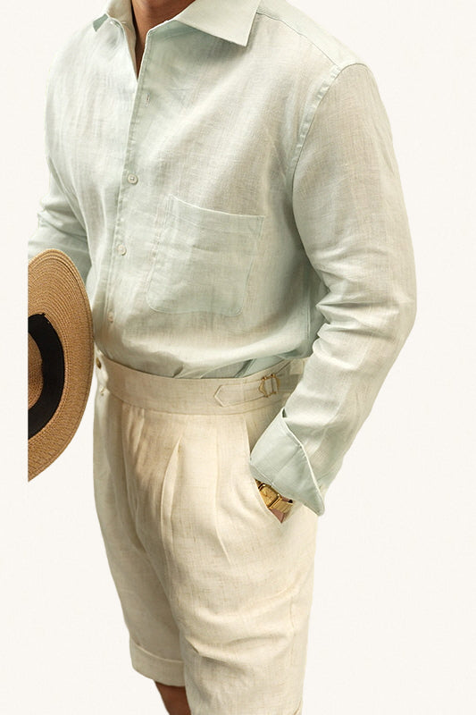 MONSEN Suitory 100% Linen Relaxed Shirt product image