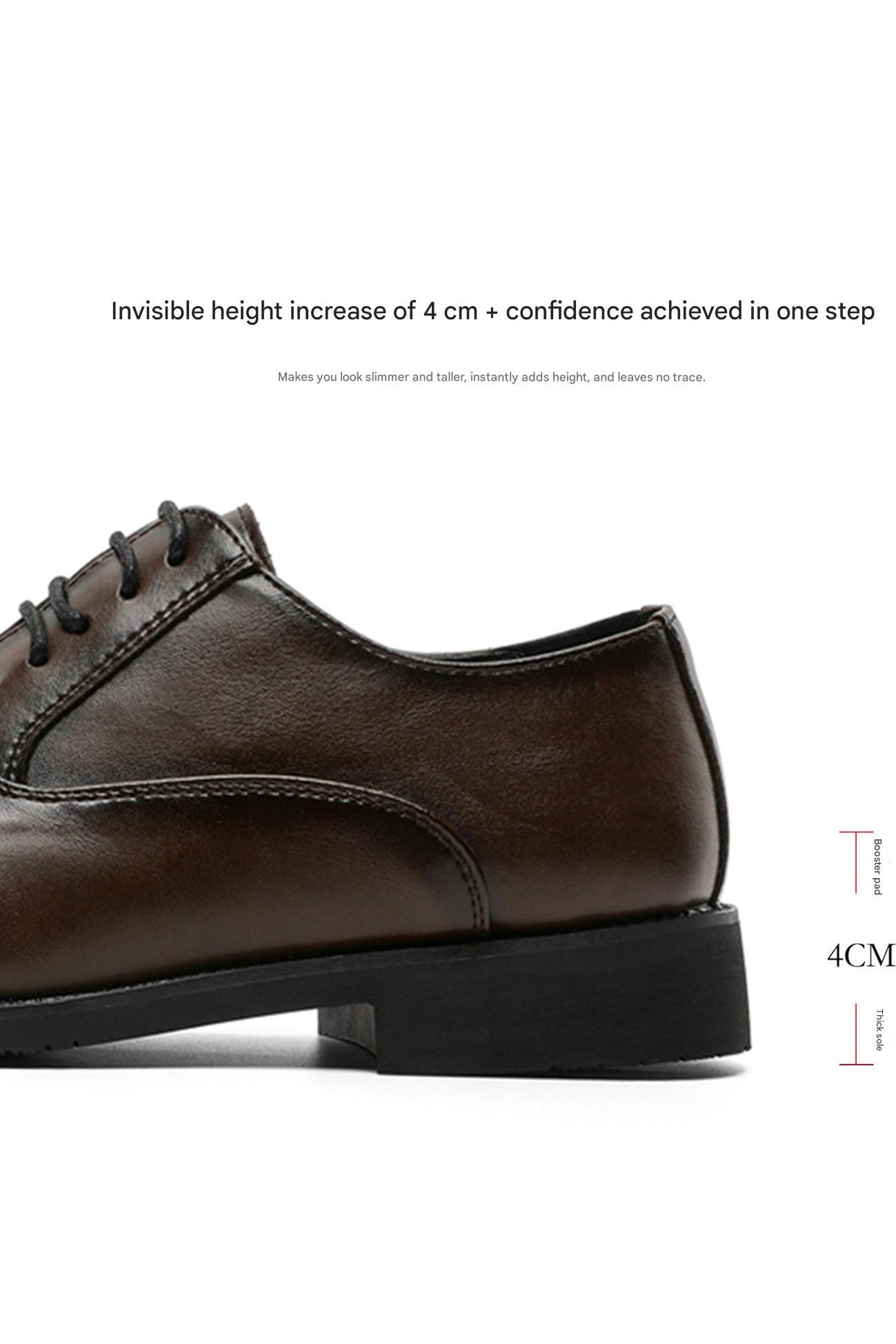 MONSEN Suitory Three-Piece Toe Oxford/Derby Shoes in Leather product image