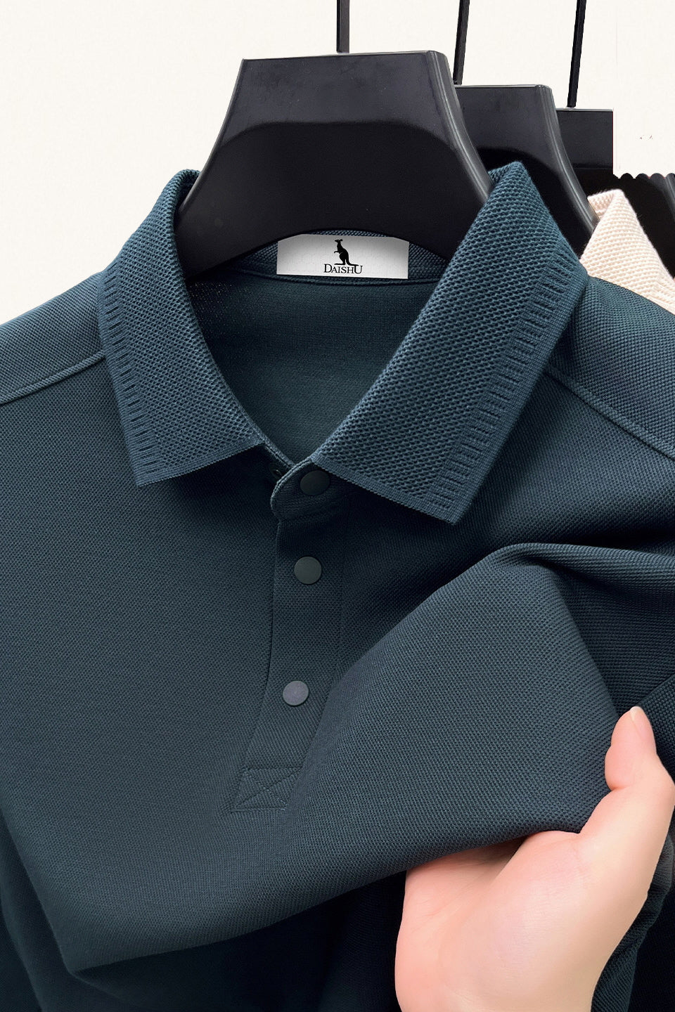 MONSEN Suitory Cotton-Blend Long-Sleeve Polo product image