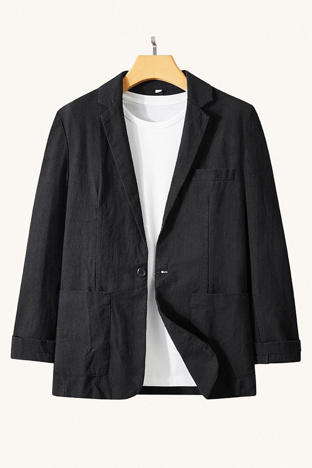 MONSEN Suitory Japanese Style linen-Cotton Suit Jacket product image