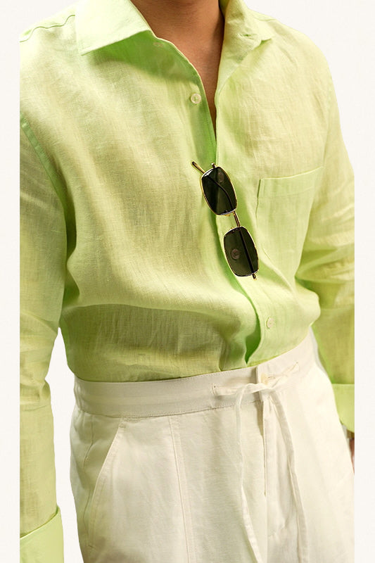 MONSEN Suitory 100% Linen Relaxed Shirt product image