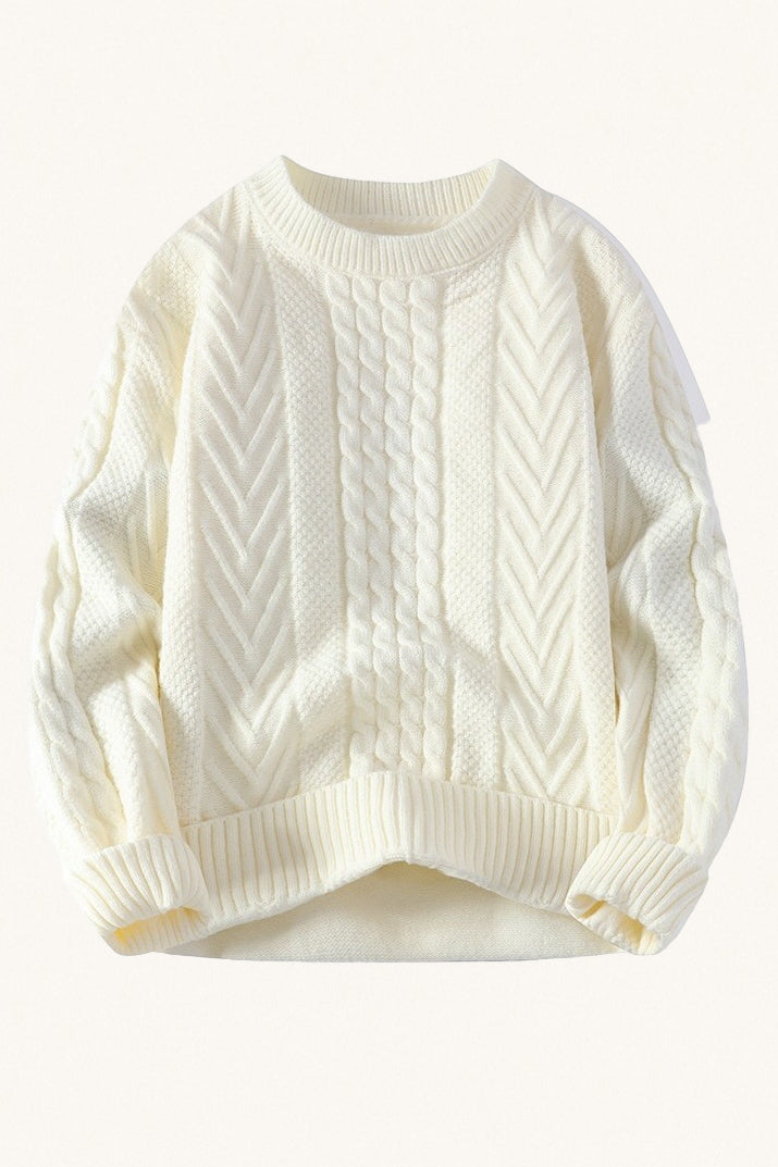 MONSEN Suitory Lazy-Slim Cable Sweater in Performance Blend product image